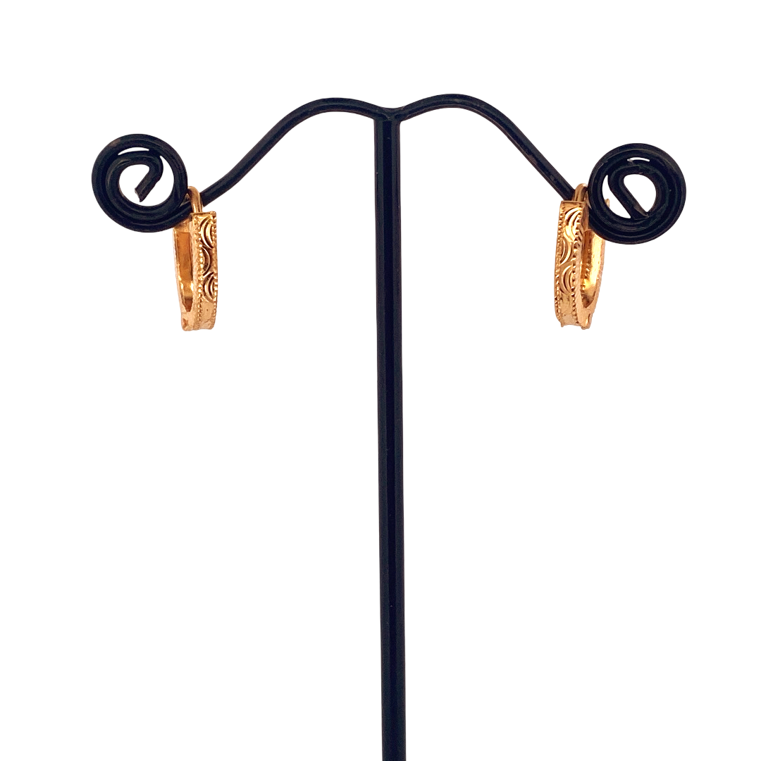 22 Gold Designer Hoop Earrings