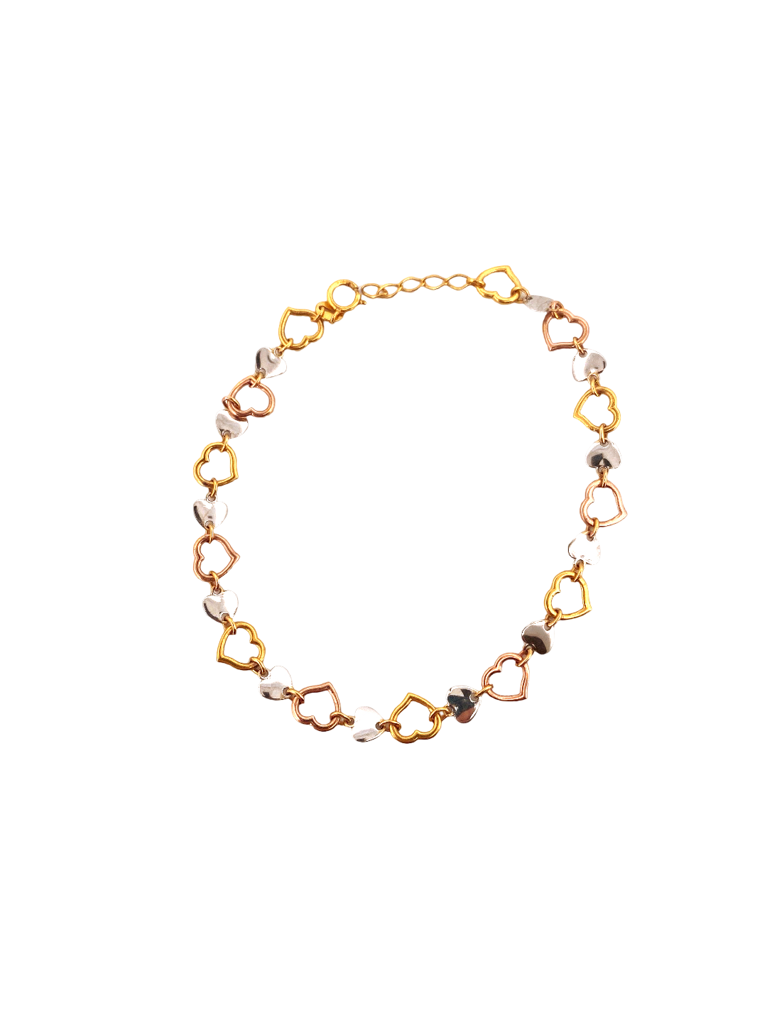 22K Gold Tri-tone Designer Ladies Bracelet
