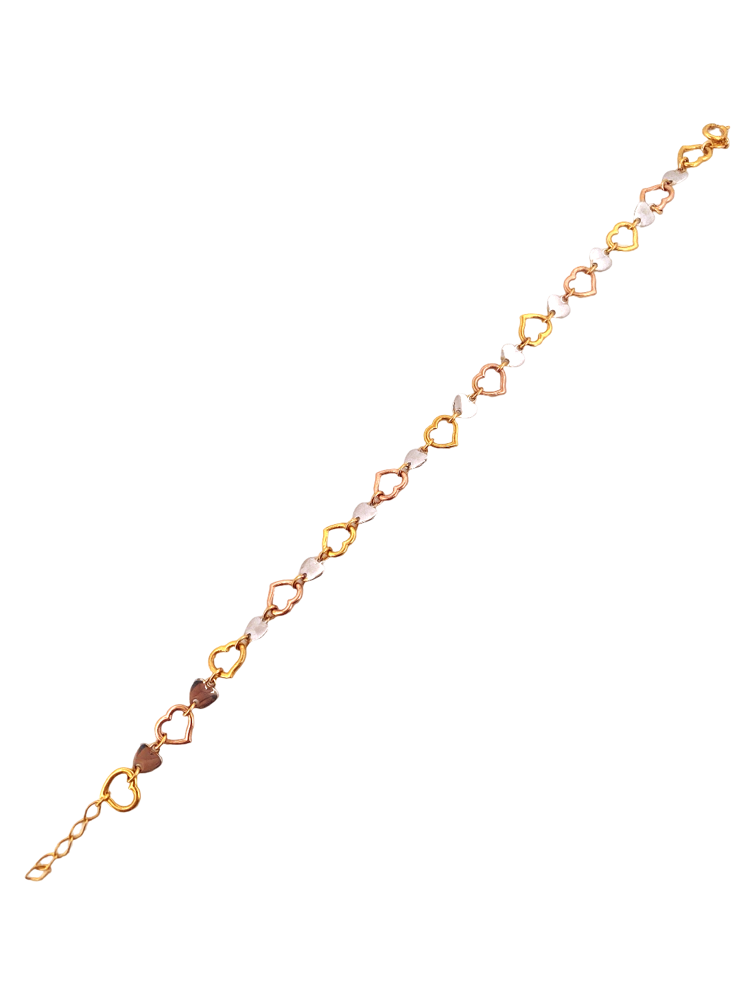 22K Gold Tri-tone Designer Ladies Bracelet