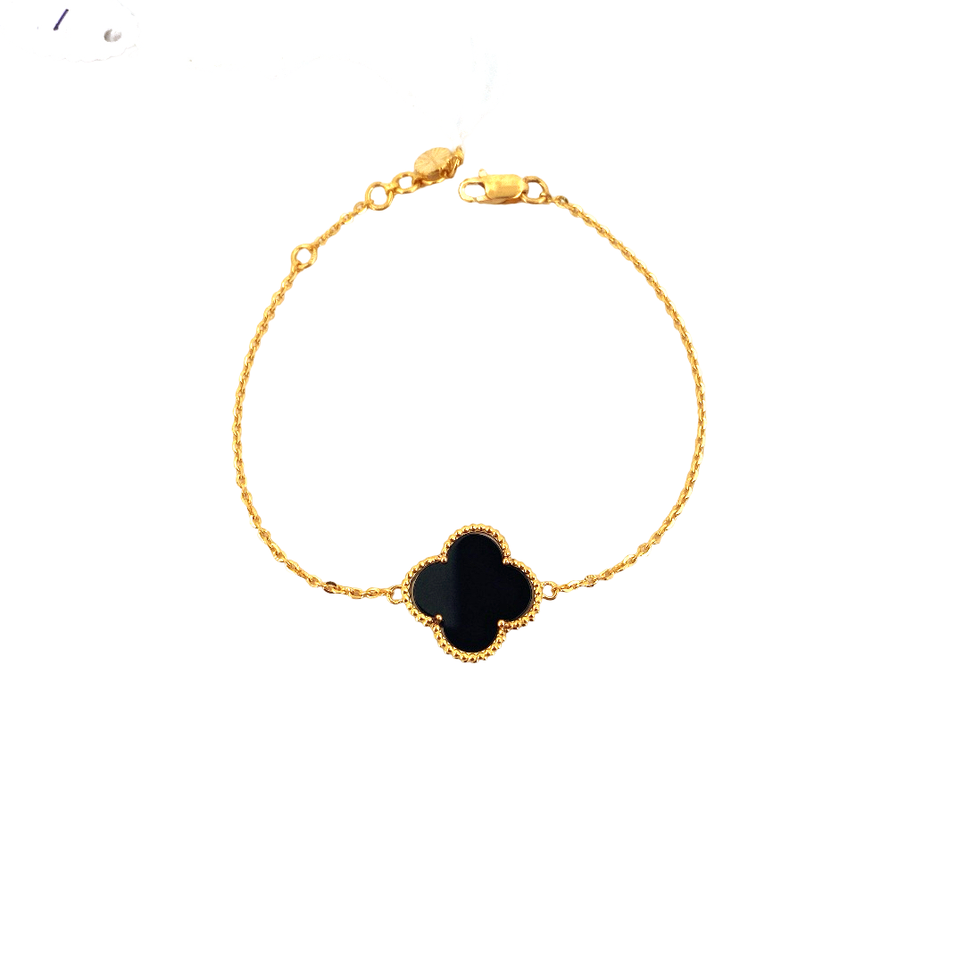 22K Gold Flower Designer Ladies Bracelet