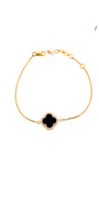 22K Gold CZ Flower Designer Ladies Bracelet