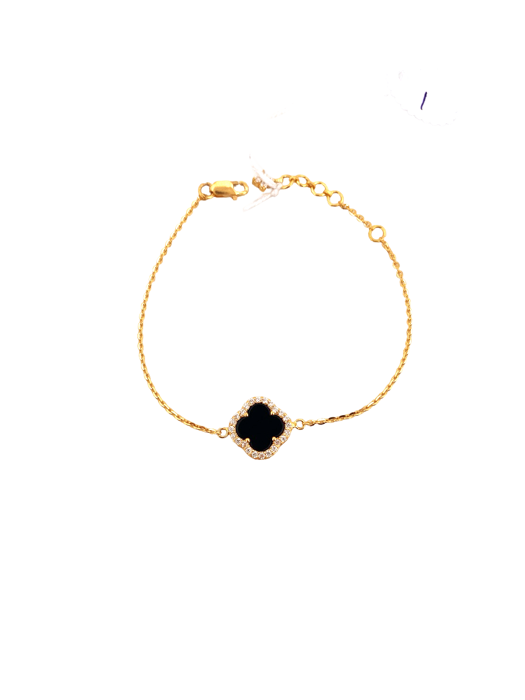22K Gold CZ Flower Designer Ladies Bracelet