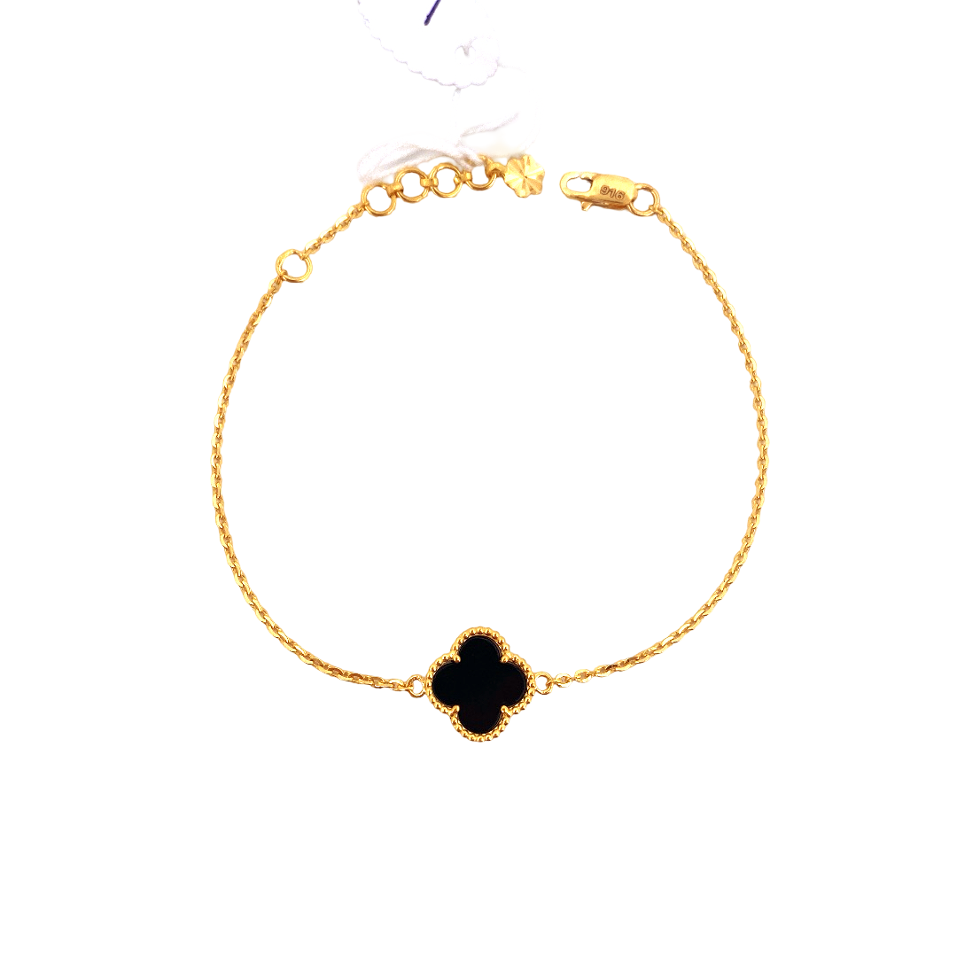 22K Gold Flower Designer Ladies Bracelet