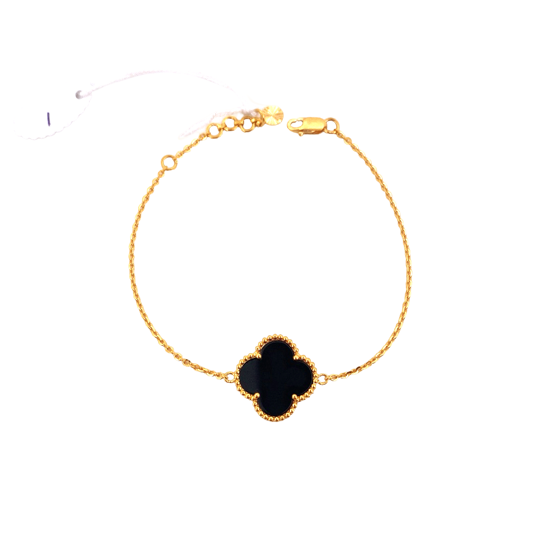 22K Gold Flower Designer Ladies Bracelet