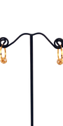 22K Gold CZ Designer Hoop Earrings