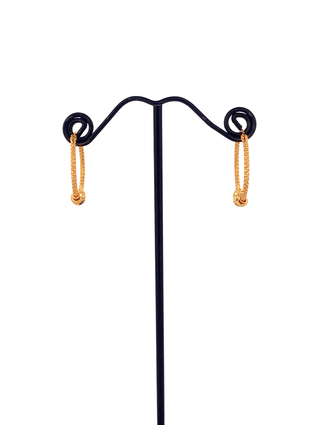 22K Gold Designer Hoop Earrings