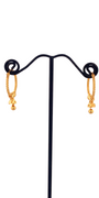 22K Gold Designer Hoop Earrings
