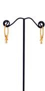 22K Gold Designer Hoop Earrings