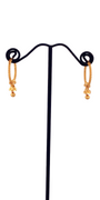 22K Gold Designer Hoop Earrings