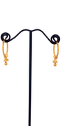 22K Gold Designer Hoop Earrings