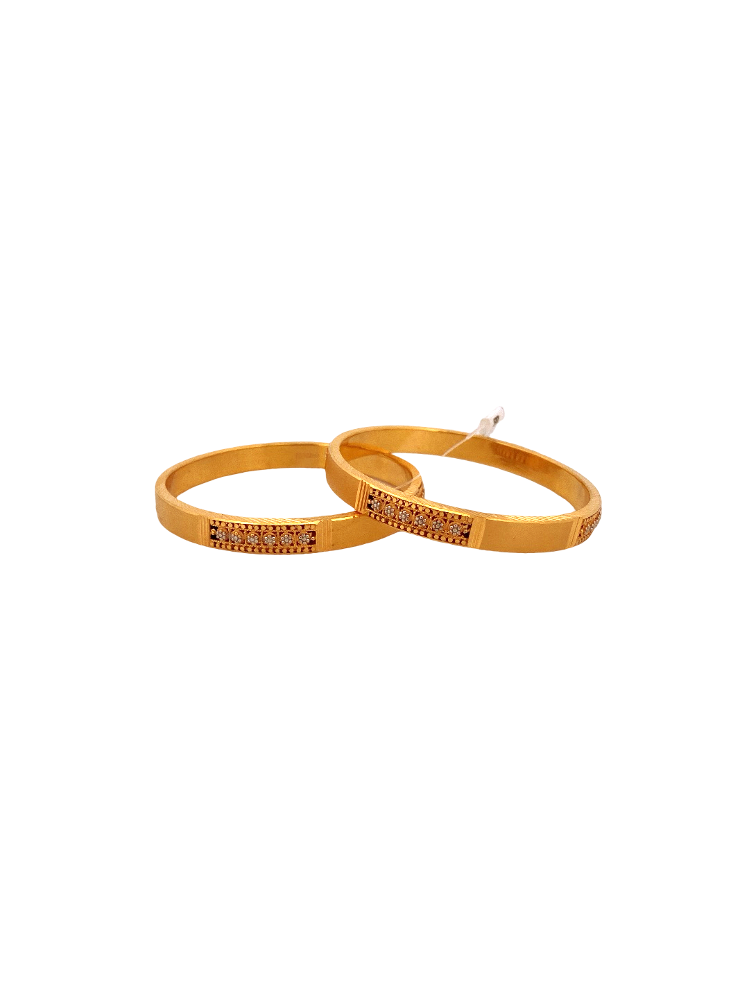22K Gold Two-tone Designer 2 Pieces Set Of Ladies Bangles