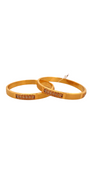 22K Gold Two-tone Designer 2 Pieces Set Of Ladies Bangles