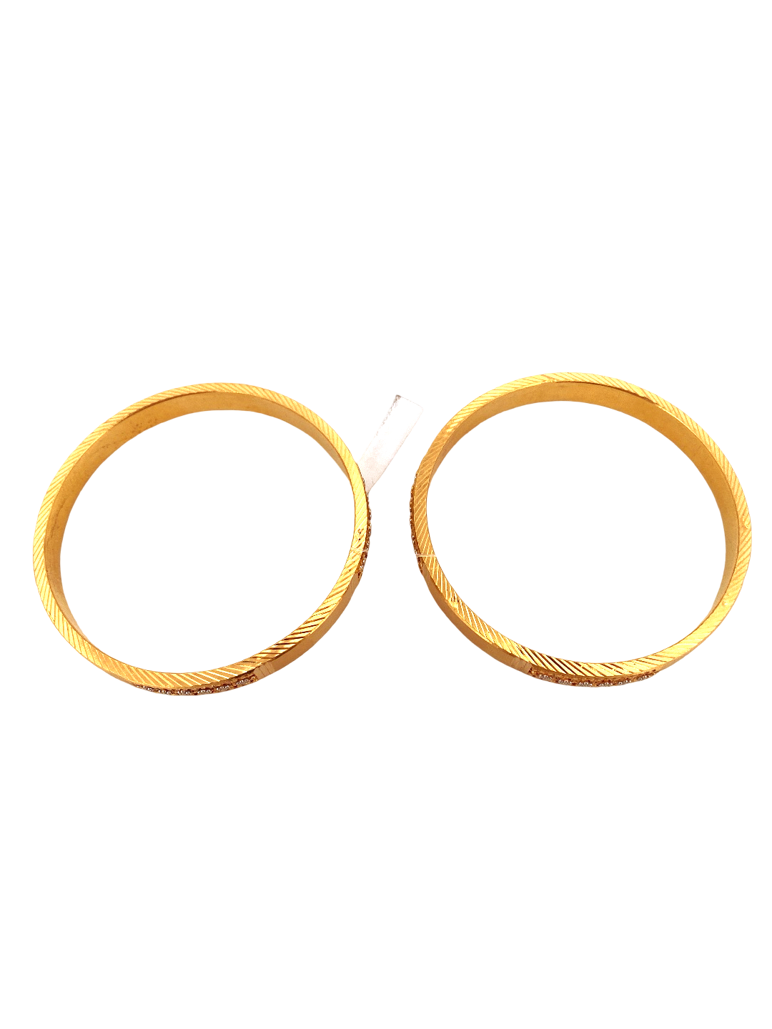 22K Gold Two-tone Designer 2 Pieces Set Of Ladies Bangles