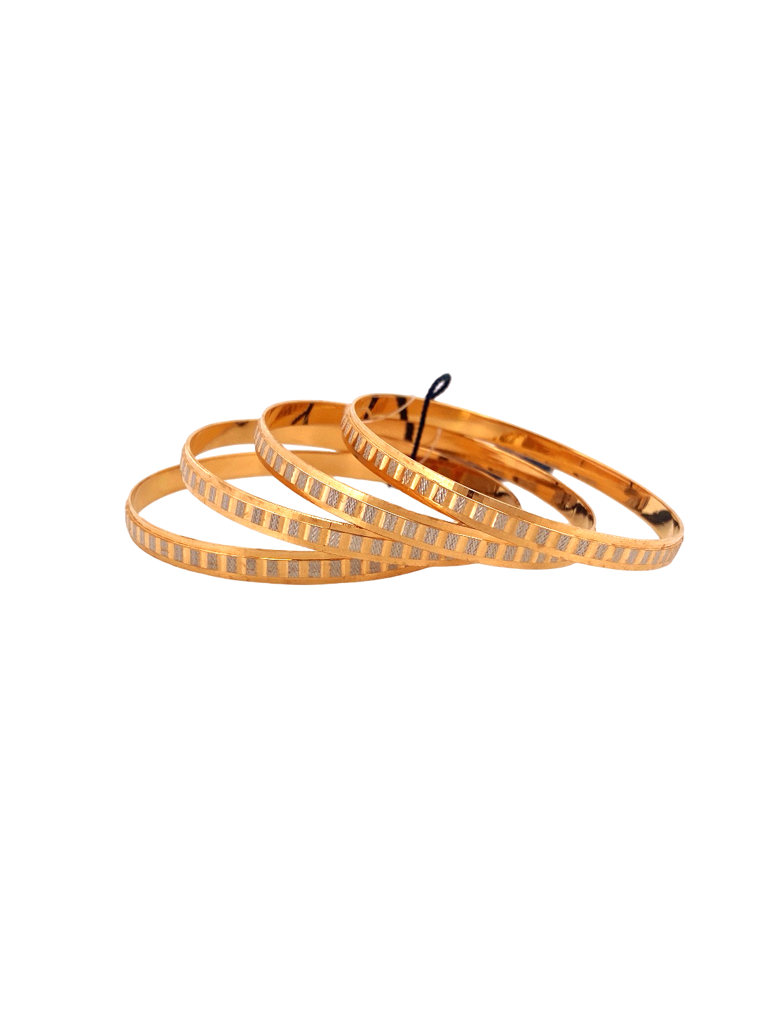 22K Gold Two-tone Designer 4 Pieces Set Of Ladies Bangles