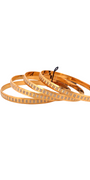 22K Gold Two-tone Designer 4 Pieces Set Of Ladies Bangles