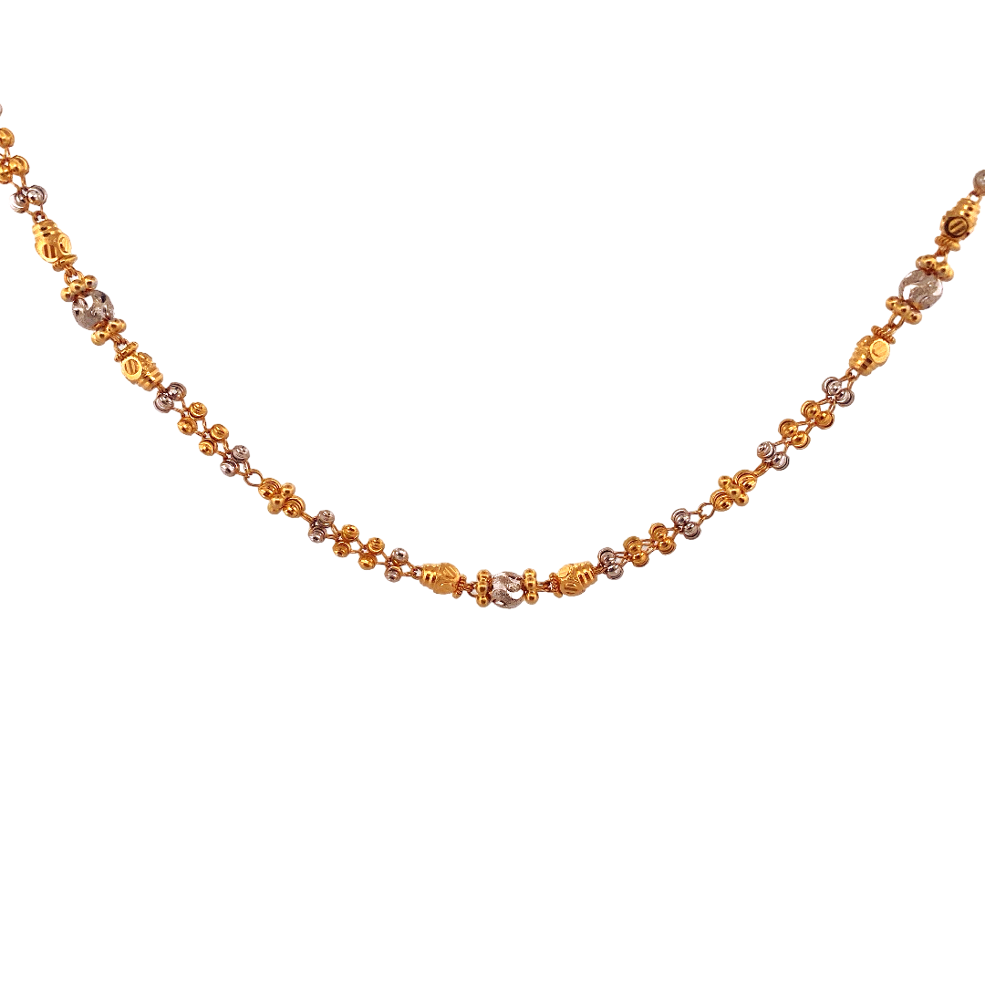 20'' 22K Gold Two-tone Designer Chain