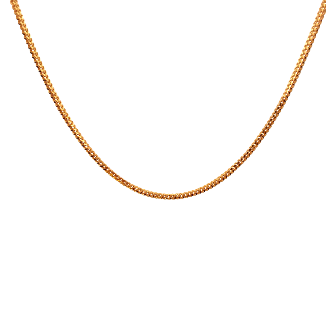 24'' 22K Gold Franco Designer Chain