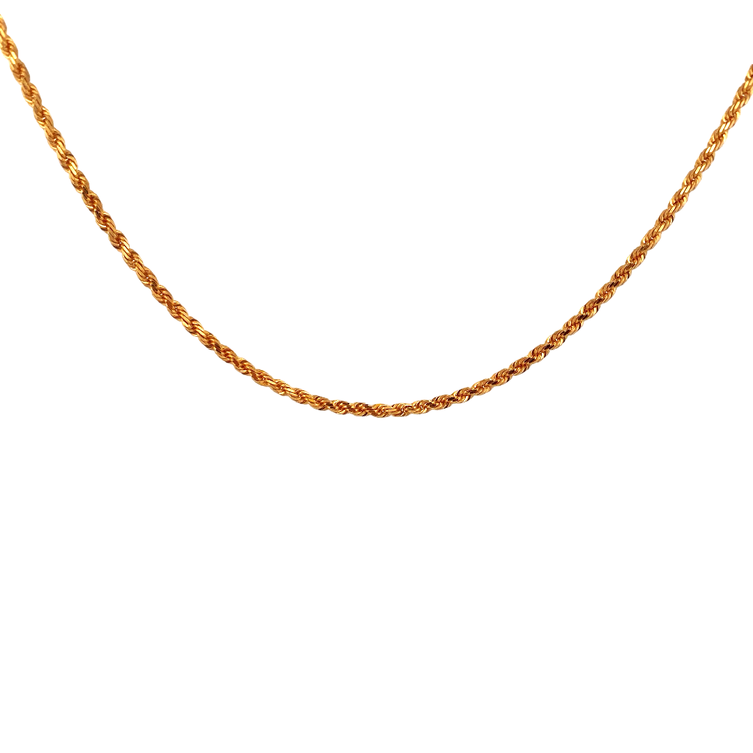18'' 22K Gold Disco Designer Chain