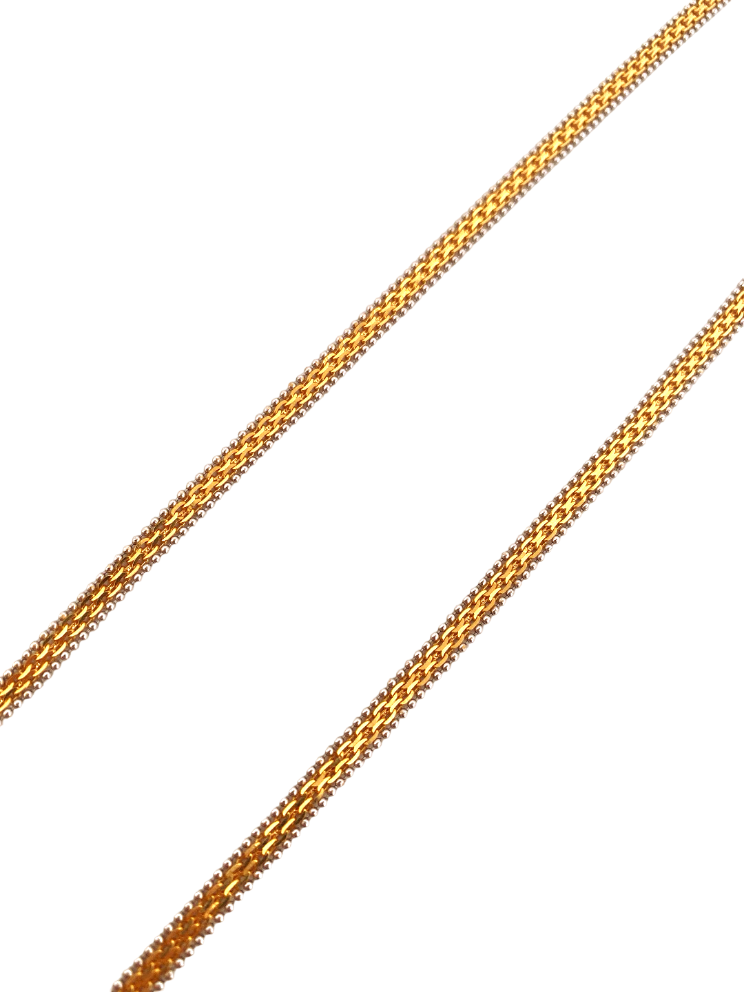 18'' 22K Gold Flat Two-tone Designer Chain