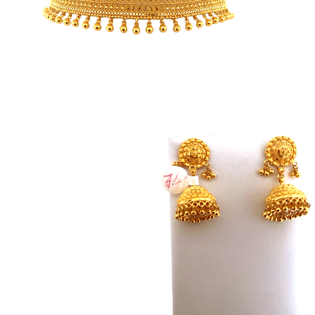 222K Gold Designer Jewellery Set