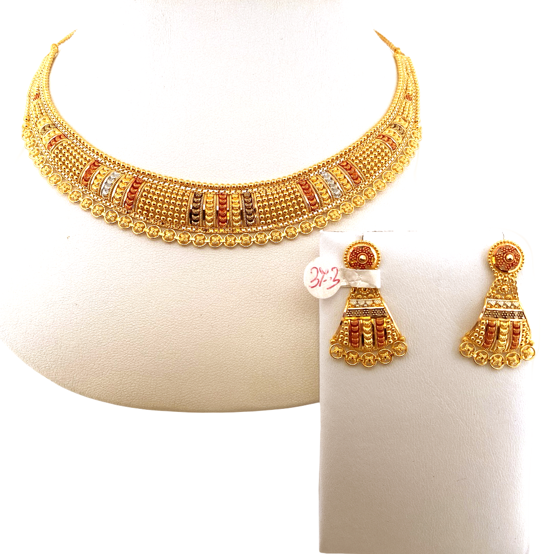 22K Gold Two-tone Designer Jewellery Set