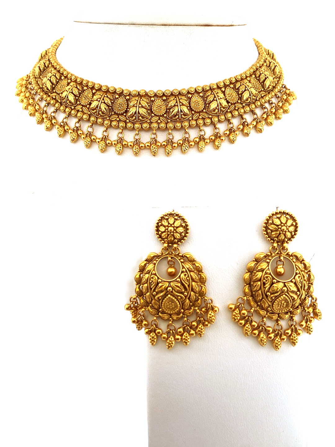 22K Gold Antique Choker Jewellery Set