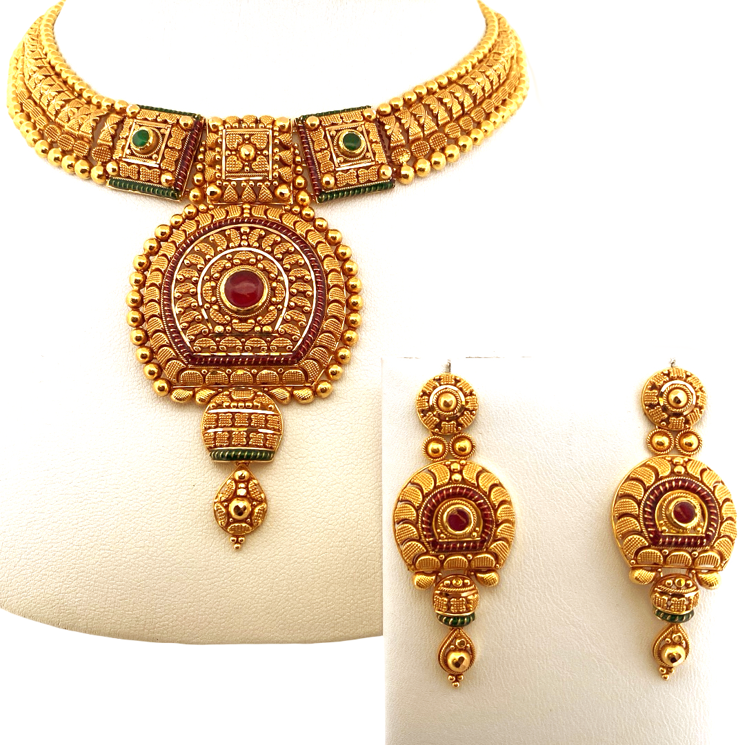 22K Gold Designer Bridal Set – Ashok Jewellers Canada 22K Gold Designer Bridal Set – Ashok Jewellers Canada