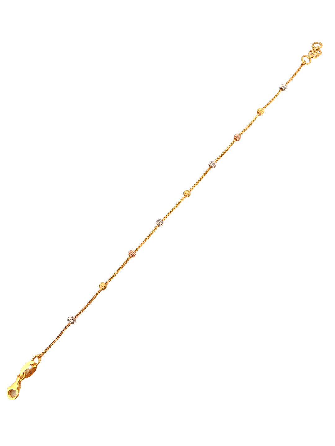 22K Gold Tri-tone Designer Ladies Bracelet