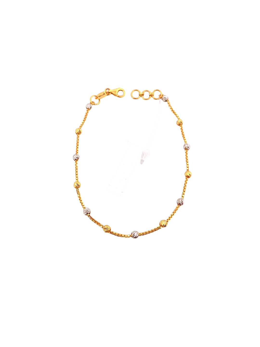 22K Gold Two-tone Designer Ladies Bracelet