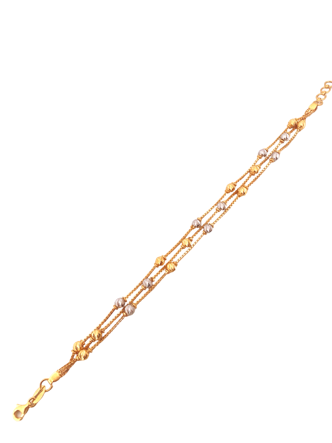 22K Gold Two-tone Designer Ladies Bracelet