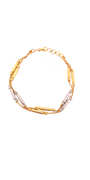 22K Gold Two-tone Designer Ladies Bracelet