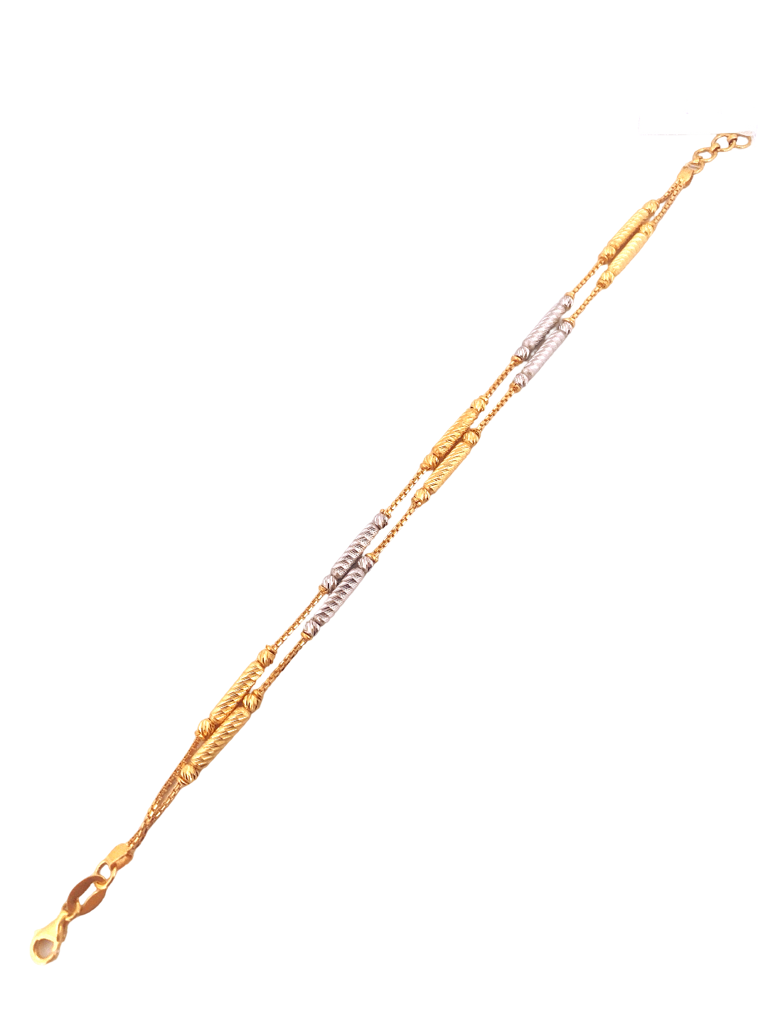 22K Gold Two-tone Designer Ladies Bracelet