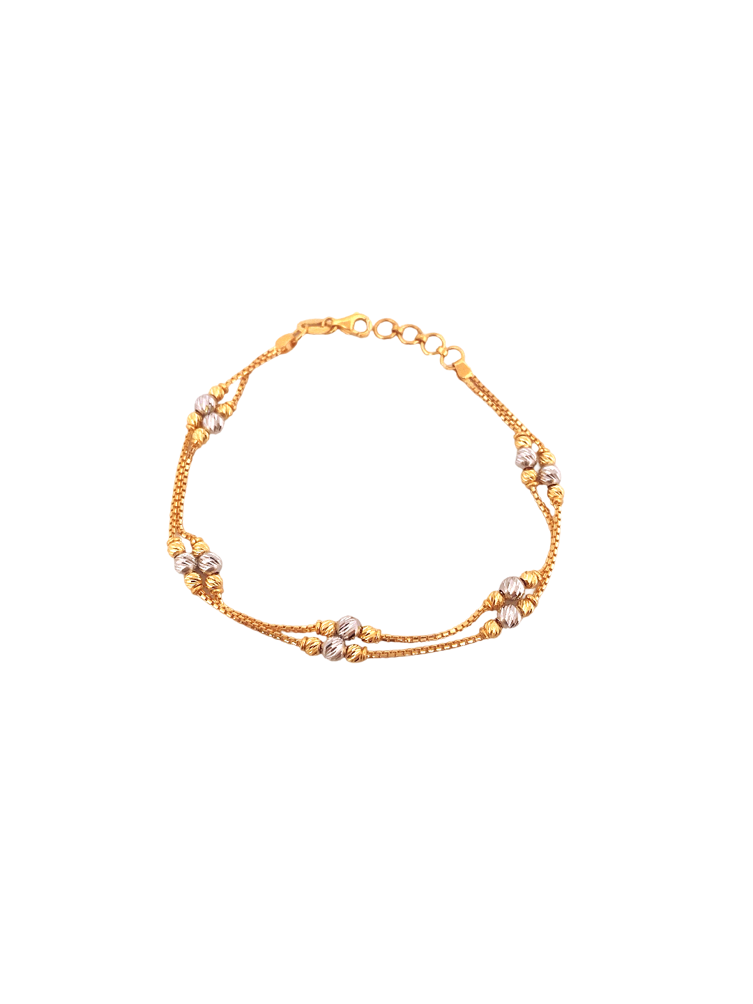 22K Gold Two-tone Designer Ladies Bracelet