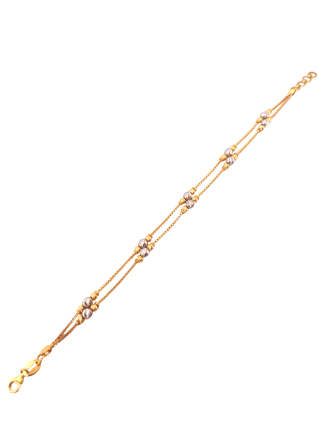 22K Gold Two-tone Designer Ladies Bracelet