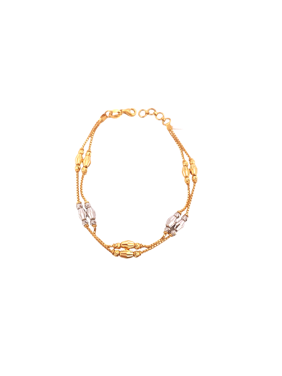 22K Gold Two-tone Designer Ladies Bracelet