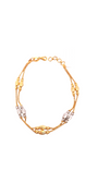 22K Gold Two-tone Designer Ladies Bracelet