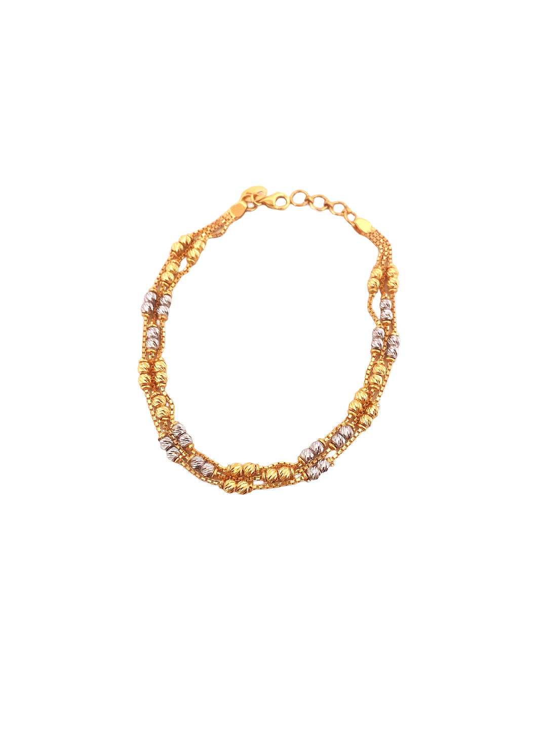 22K Gold Two-tone Designer Ladies Bracelet