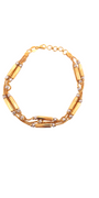 22K Gold Two-tone Designer Ladies Bracelet