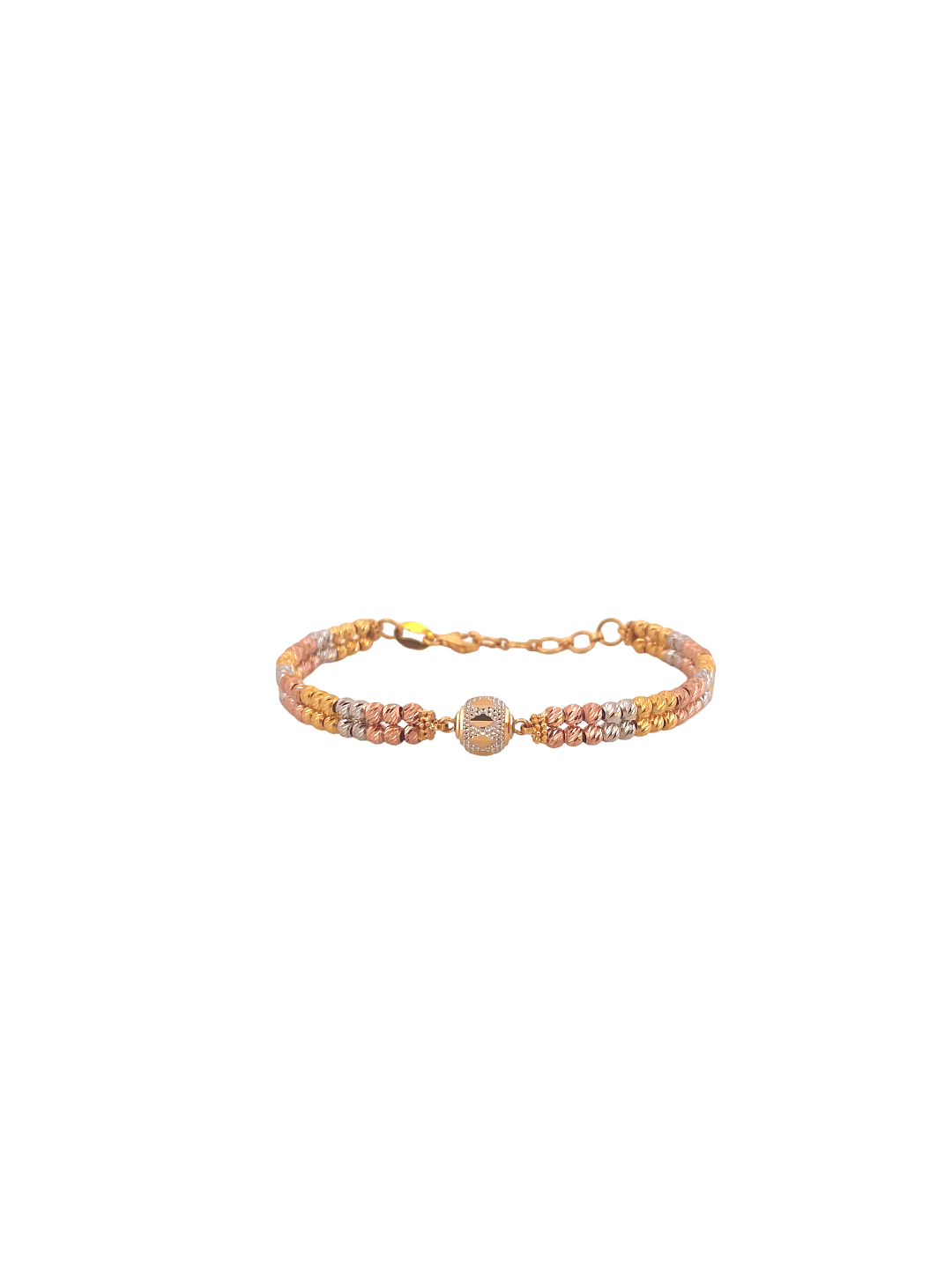 22K Gold Tri-tone Designer Ladies Bracelet