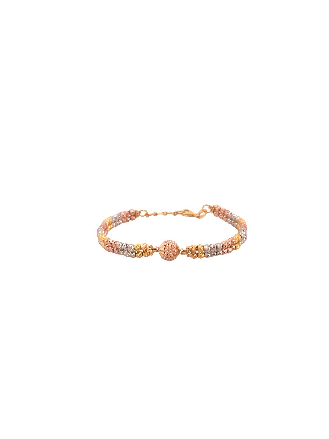 22K Gold Tri-tone Designer Ladies Bracelet