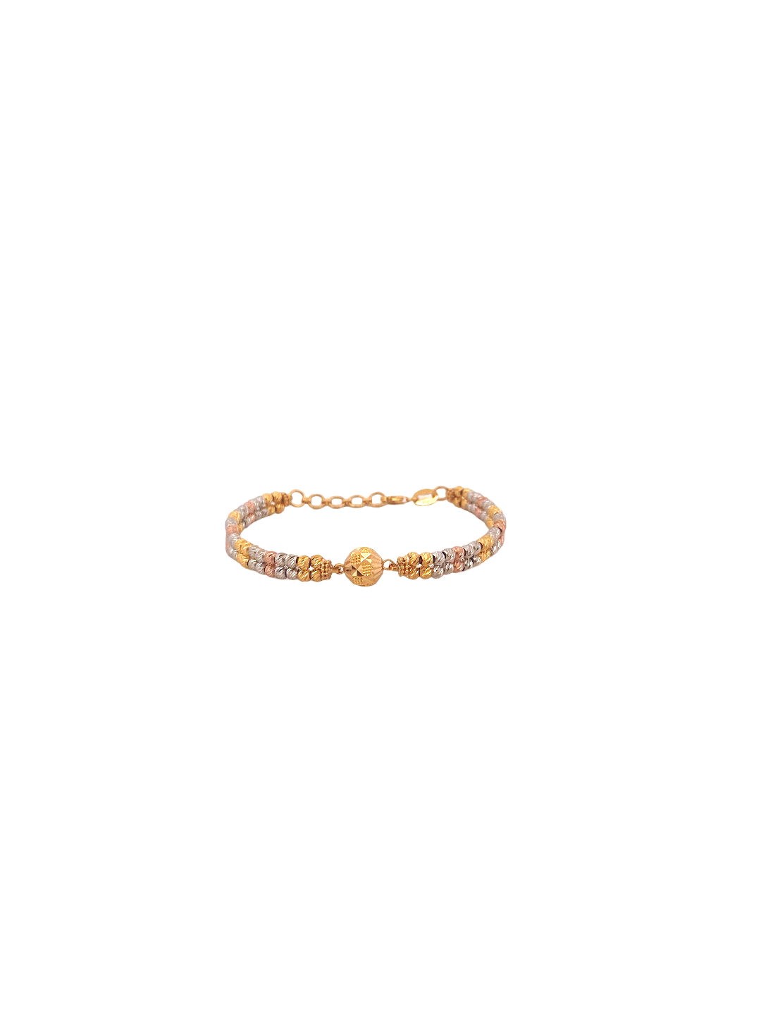 22K Gold Tri-tone Designer Ladies Bracelet