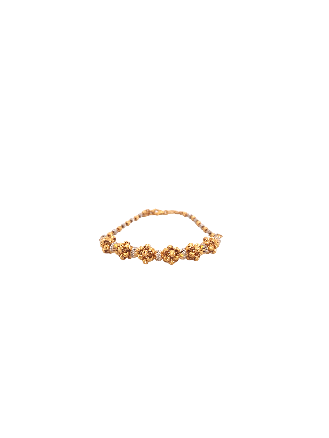 22K Gold Two-tone Designer Ladies Bracelet