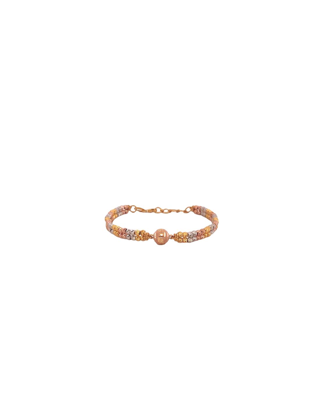 22K Gold Tri-tone Designer Ladies Bracelet