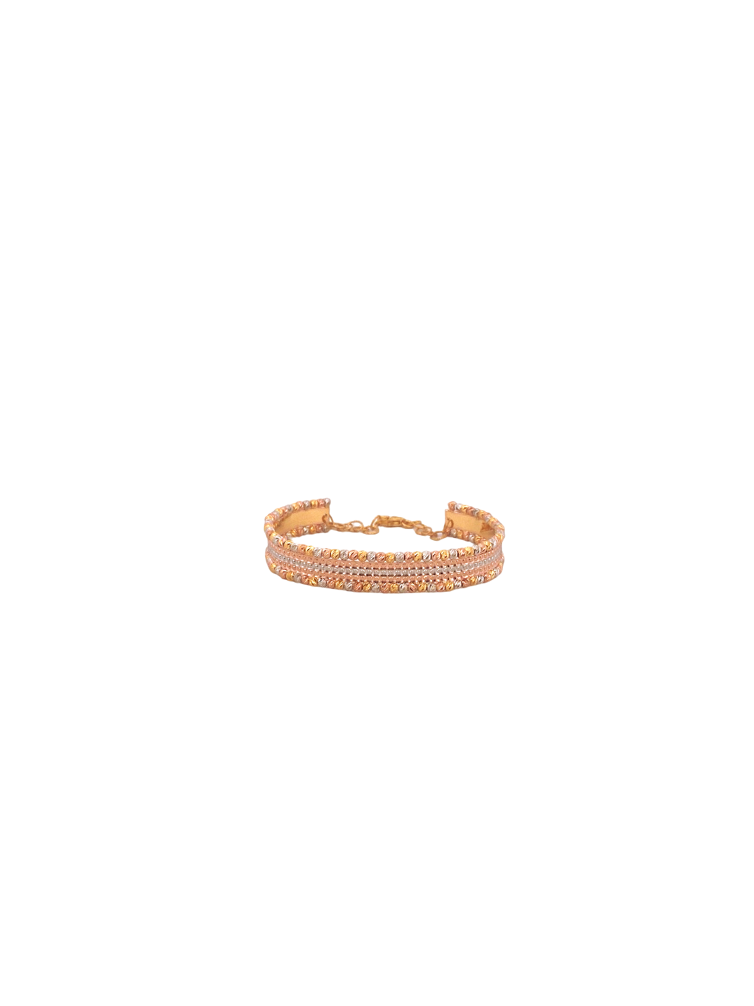 22K Gold Tri-tone Designer Ladies Bracelet