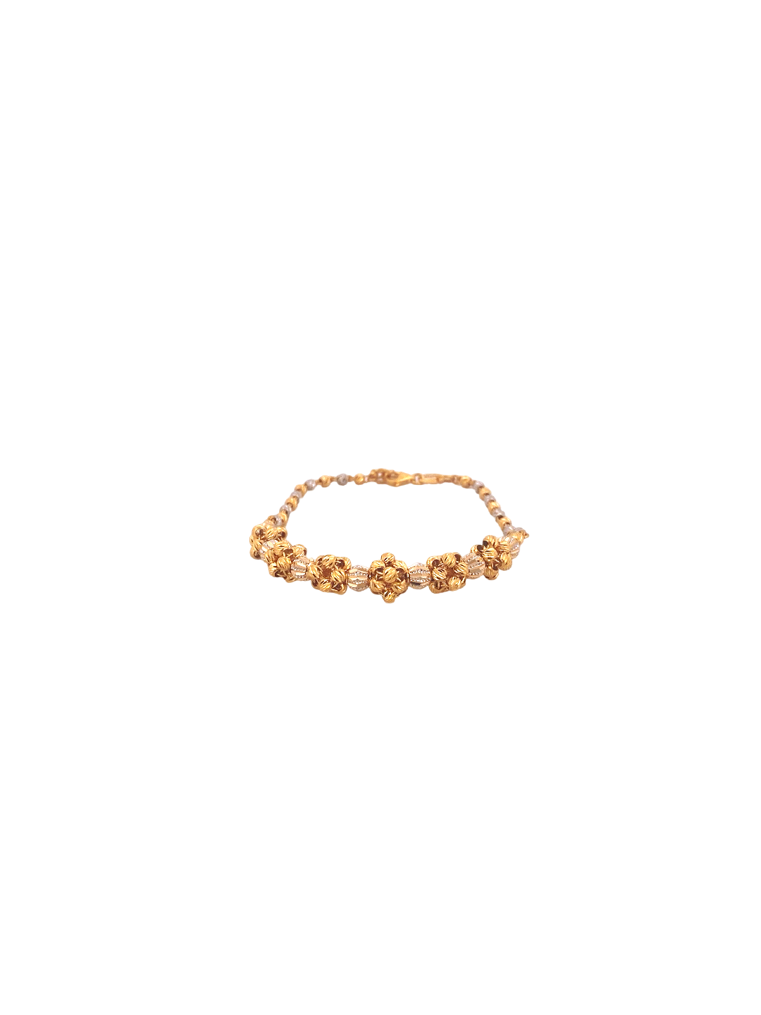 22K Gold Two-tone Designer Ladies Bracelet