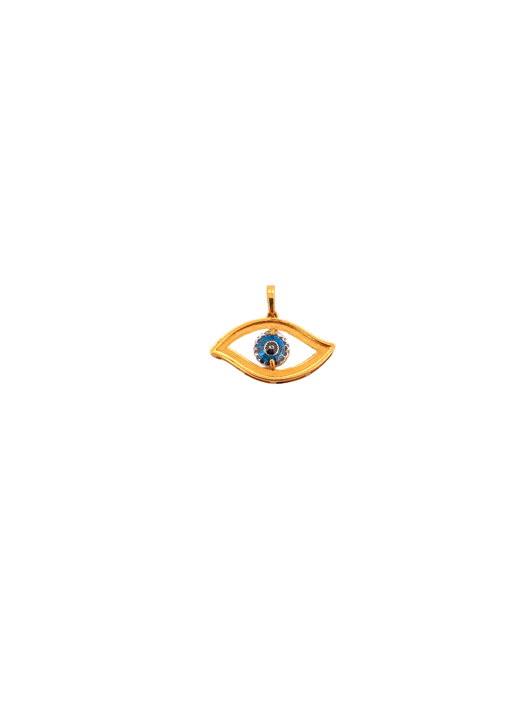 22K Gold Evil Eye Designer Pendant