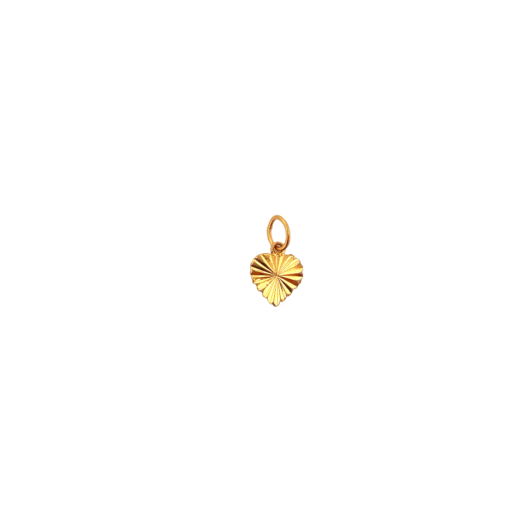22K Gold Heart Designer Pendant