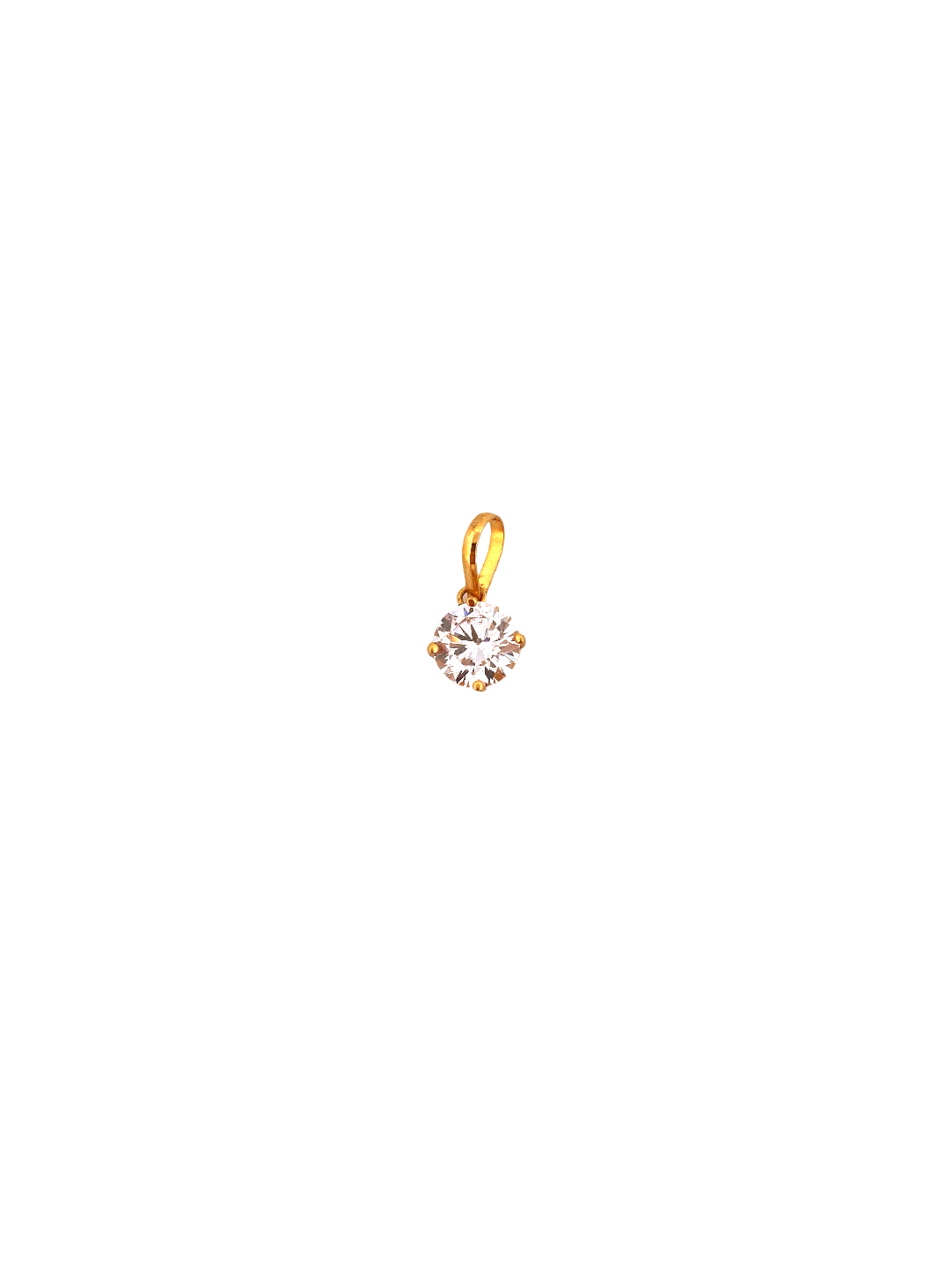 22K Gold CZ Designer Pendant