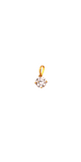 22K Gold CZ Designer Pendant