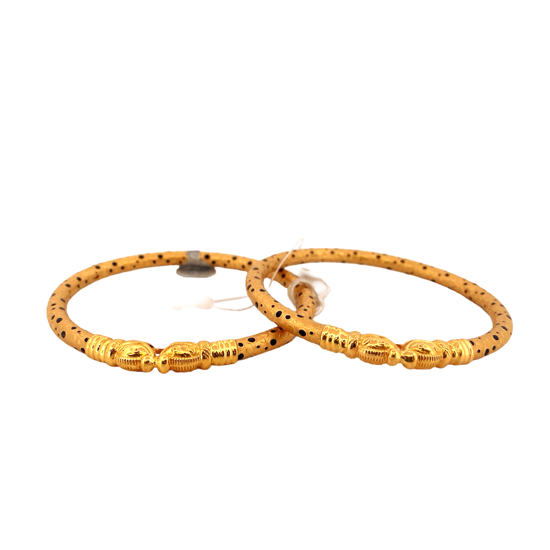 22K Gold Designer 2 Pieces Set Of Ladies Bangles